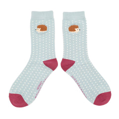 Embroidered Hedgehog Socks