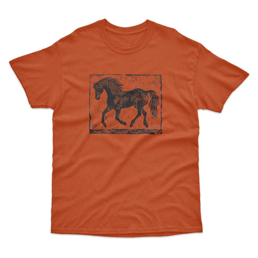 Lino Print Horse T-Shirt